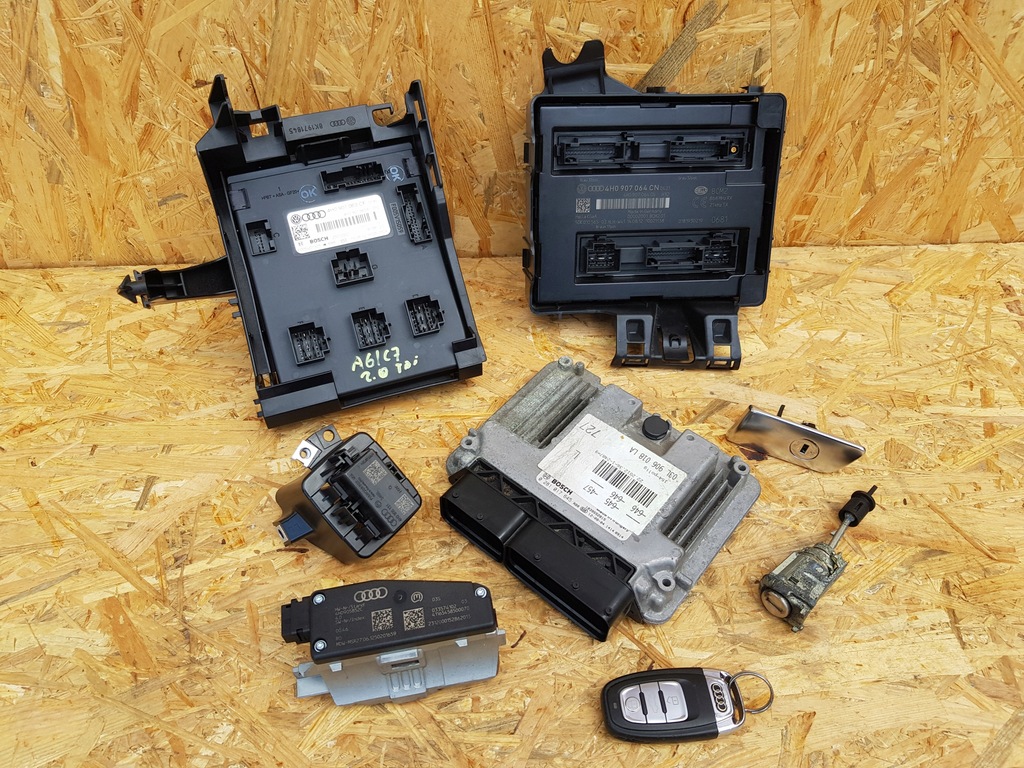 фото №1, Набір стартовий бортовий комп'ютер двигуна ключ audi a6 c7 2.0 tdi
