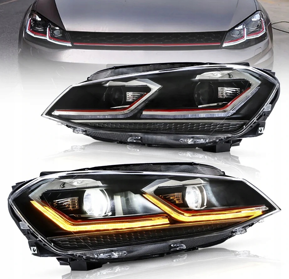 фото №4, Фара лампа l+r day line led динамічні gti vw golf vii 7 5g0 lift 17-