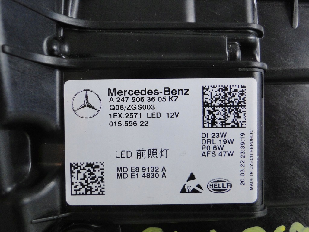 фото №16, Mercedes gla 247 лампа передняя правая led h247