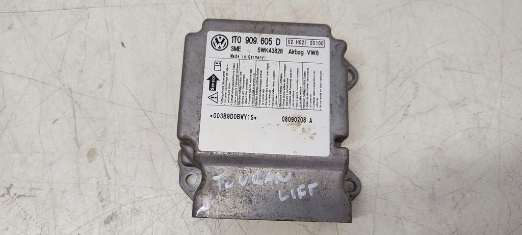 фото №1, Модуль подушка безопасности датчик подушек vw touran i lift 1,4 tsi