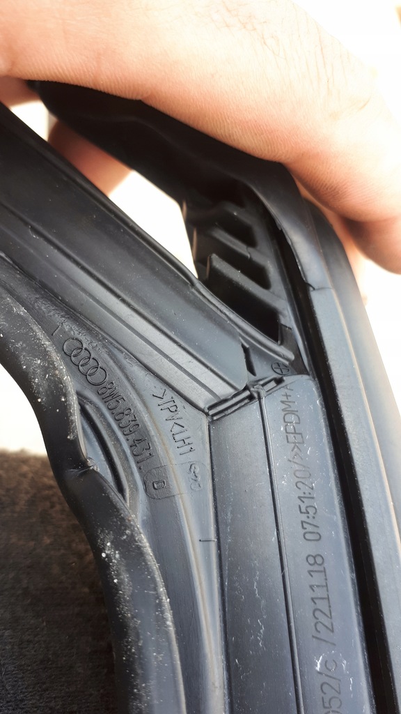 фото №8, A4 b9 8w s4 прокладка дверь стекло sline левый задняя