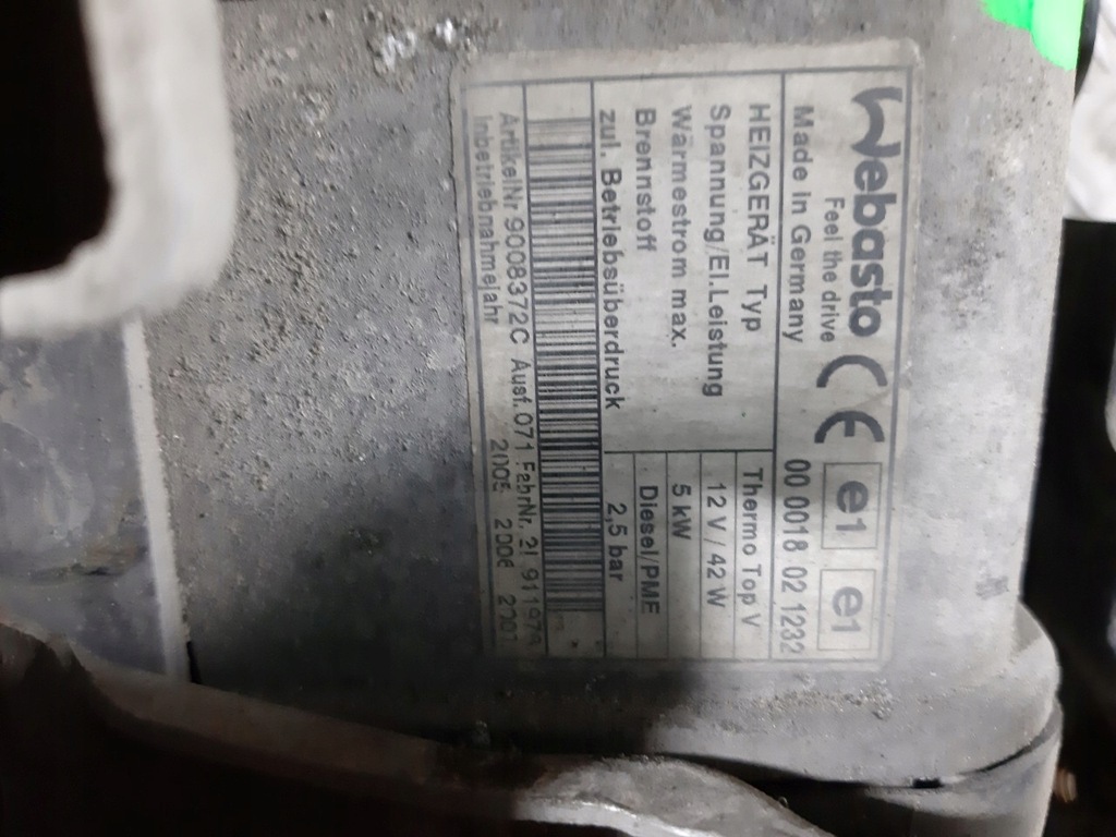 фото №12, Webasto обогреватель стояночный honda prelude iv