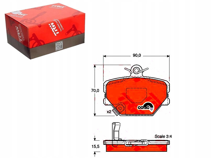 фото №1, Гальмівні колодки гальмівні smart перед city-coupe roadster f