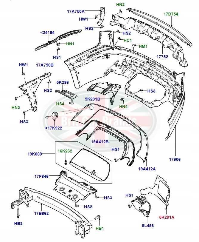 Правий кронштейн кріпильний труба вихлопна range rover velar l560 lr093575 Ціна