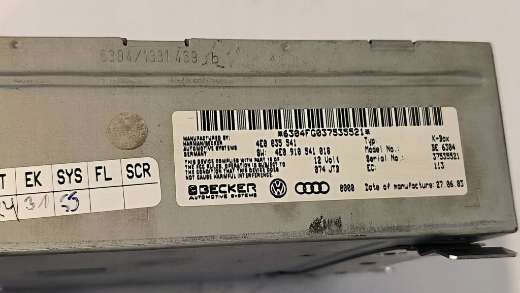 фото №4, Audi a8 s8 d3 4e 2003 панель / радіопрогравач cd/dvd/gps