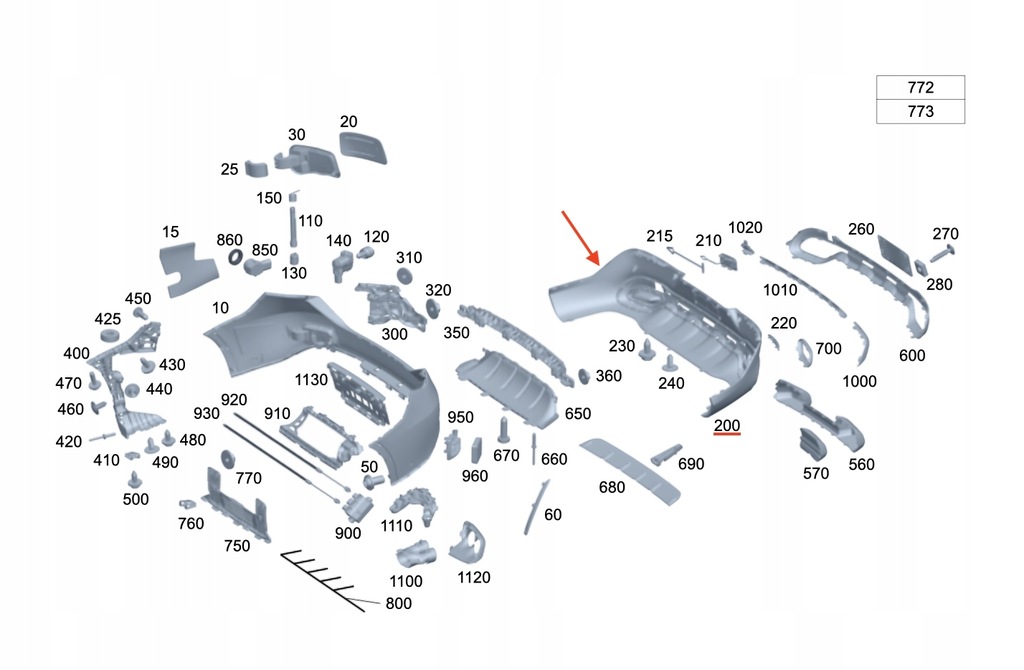 фото №12, Nowa оригинальная защита заднего бампера mercedes glc x254 amg a2548852402