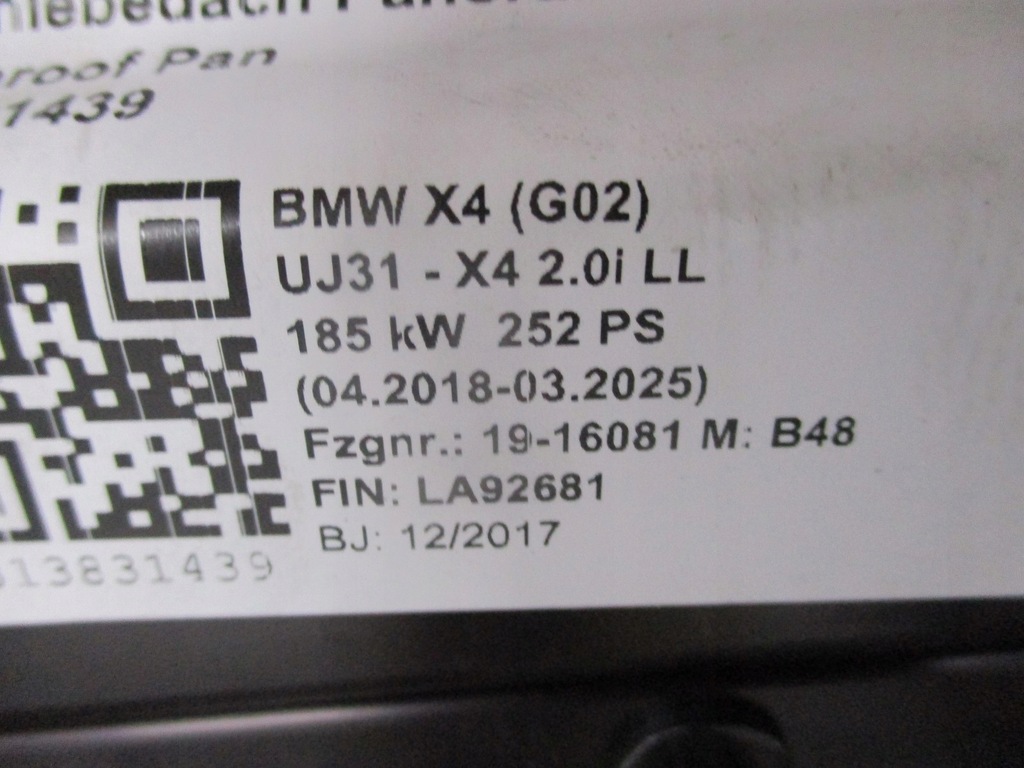 фото №8, Дах панорама bmw x4 g02