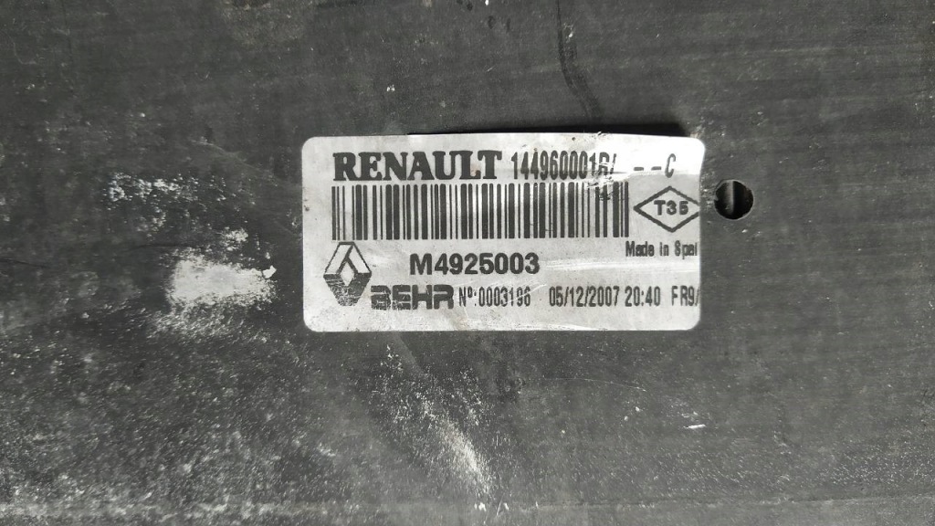 фото №9, Renault laguna iii интеркулер 2.0 dci 144960001r