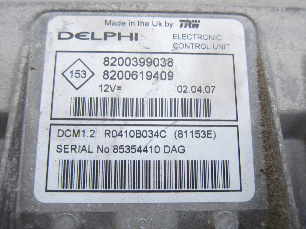 фото №4, Бортовий комп'ютер 8200399038 8200619409 renault 1.5 dci