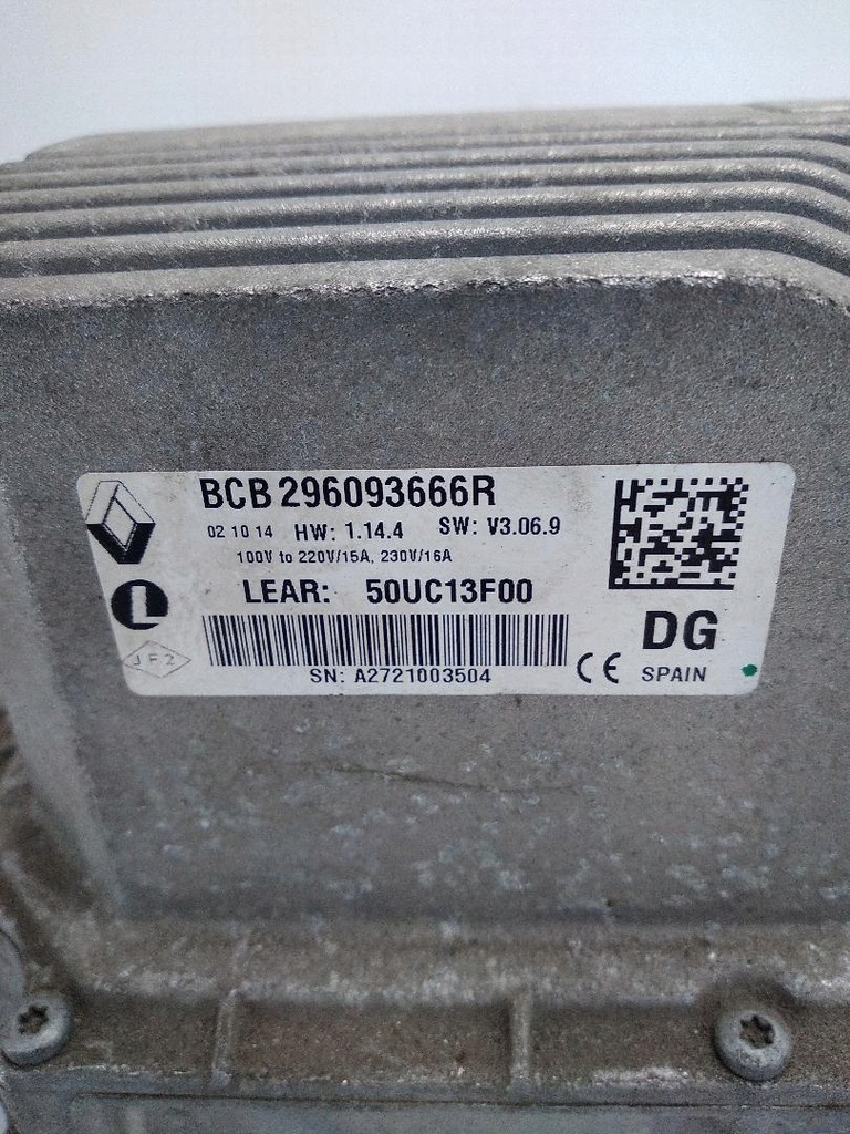 фото №5, Блок керування модуль інвертор зарядний пристрій renault kangoo ii z.e fluence 296093666r