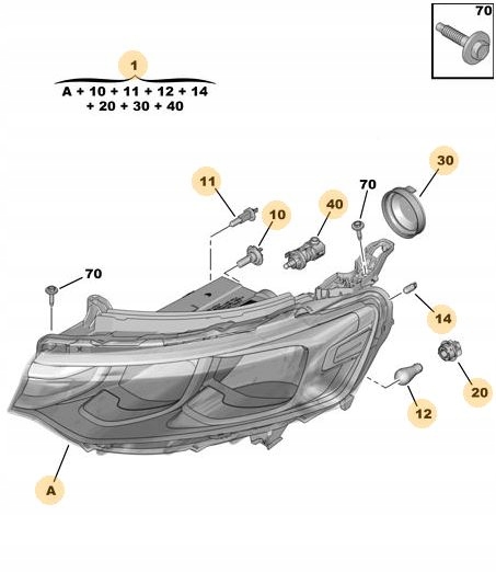 фото №3, Фара лівий c-elysee