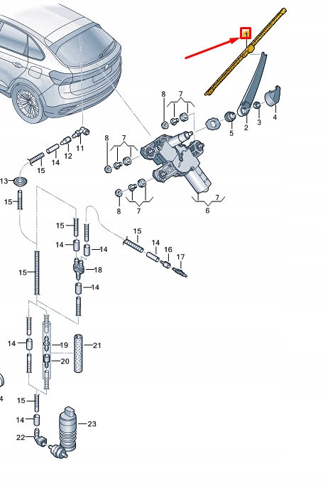 фото №2, Vw taigo cs rear lid aero дворник blade 2g7955427