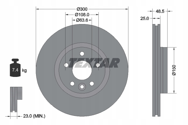 фото №3, Тормозные диски тормозные колодки перед textar volvo v40 liftback
