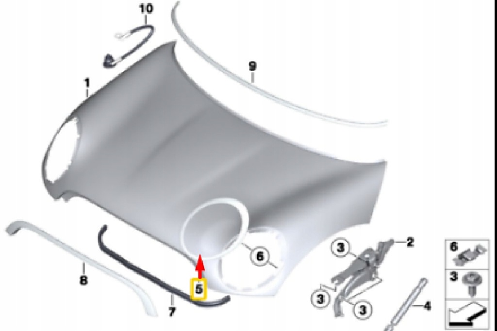 фото №9, Mini clubman r55 кільце фара лівий 51137149905 новий оригінальний