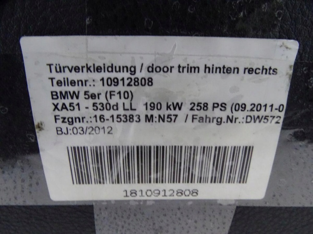 Bmw 5 f10 sedan 10-17 сидіння sport заднє сидіння czarna шкіра europa 58 tys km Недорого