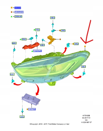 фото №1, Фара передний левый ford mondeo mk5 2014-2018 оригинальный номер