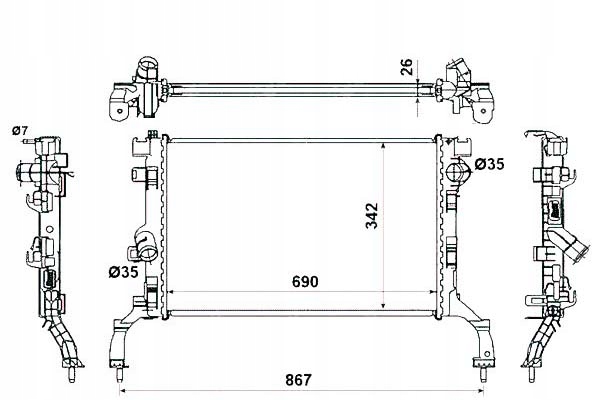 Радиатор renault воды laguna 1,5dci 2,0dci 07- nr Цена