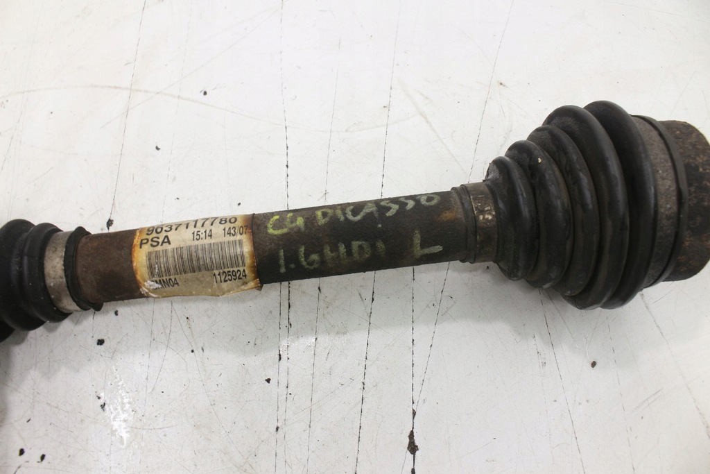 фото №8, Привідний вал ліва короткий 9637117780 citroen c4 picasso i 1.6 hdi