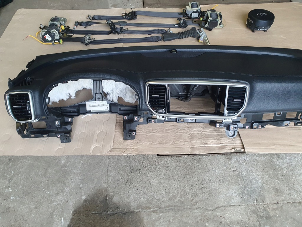 фото №4, Приборная панель комплектная подушка безопасности консоль ремни kia sportage iv lift gt line