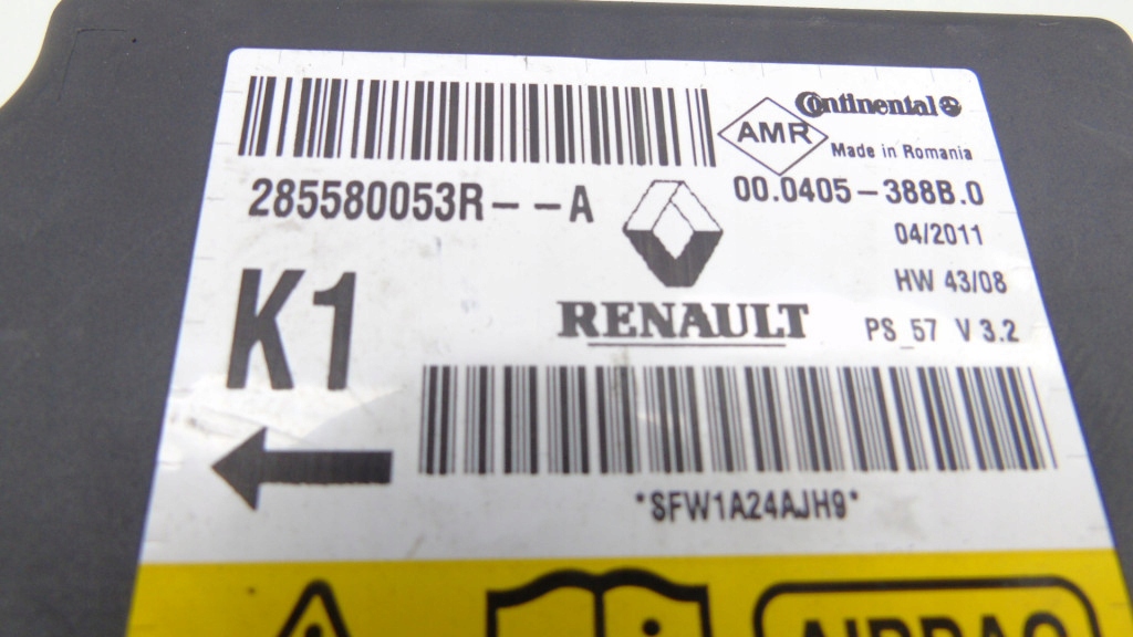 фото №3, Модуль датчик подушка безопасности renault megane iii cabrio 285580053r