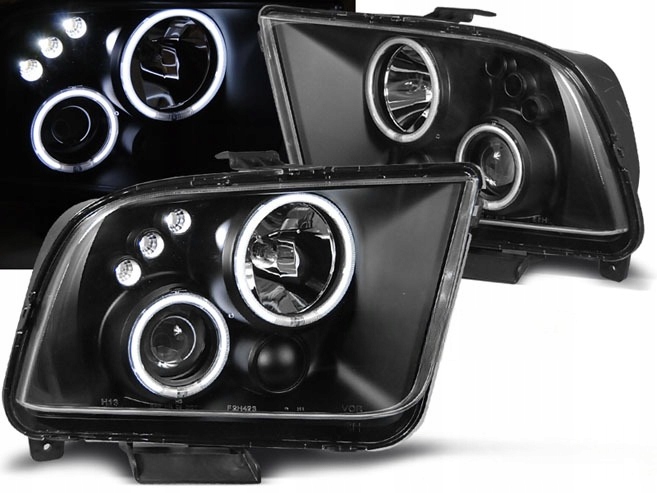 фото №1, Лампы фары do ford mustang v od 2004 do 2009 roku black кольца led