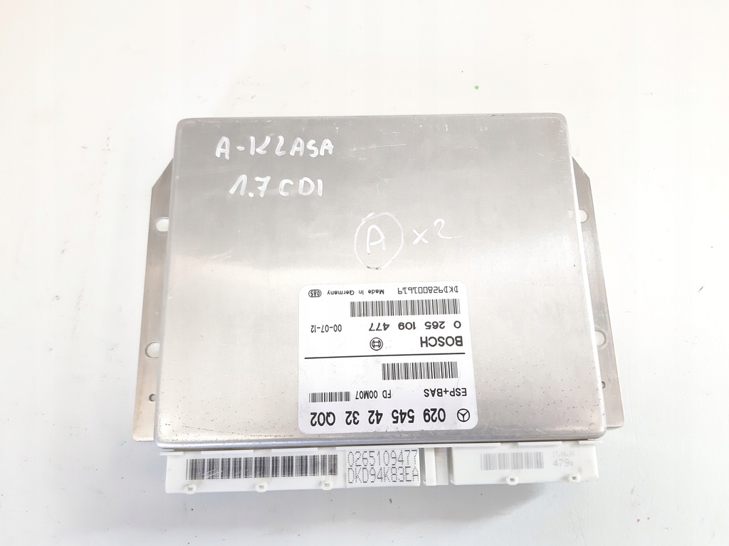 фото №1, Mercedes a-klasa блок управления esp 0295454232