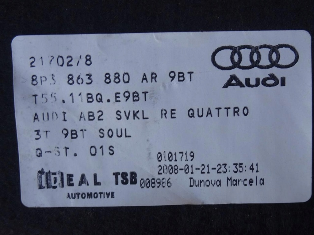 фото №8, Audi a3 8p 8p3 3d оббивка боки багажника podwyższona pod lpg gaz