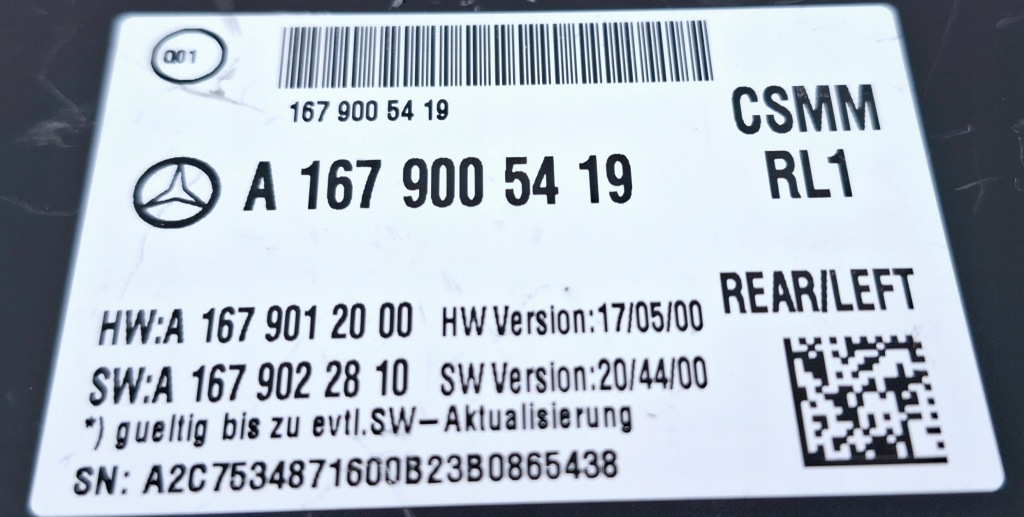 Mercedes-benz gle gls x167 блок керування сидіння a1679005419 в Україні