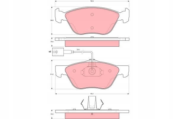 фото №2, Гальмівні колодки гальмівні trw automotive gdb1602