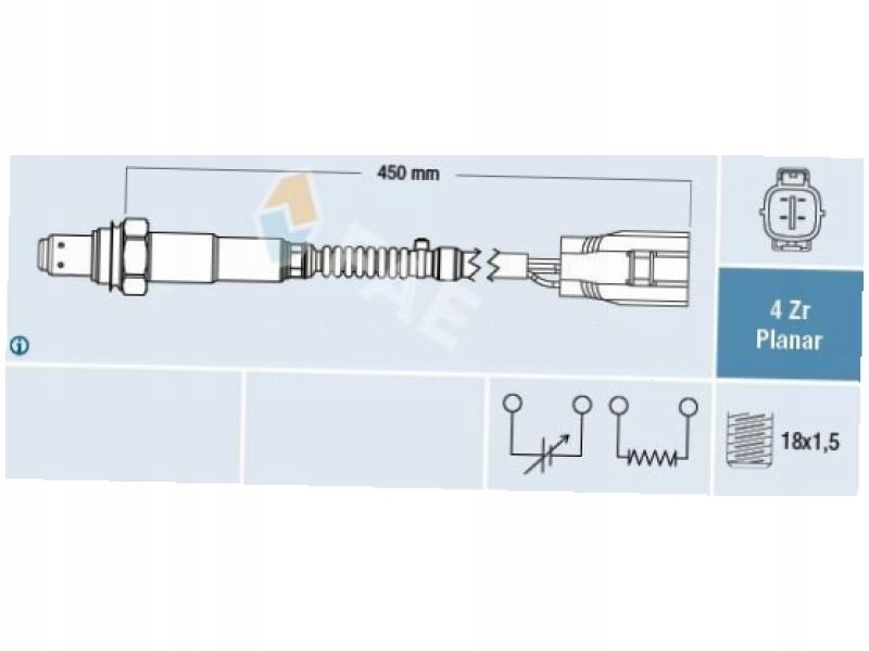 фото №2, Датчик лямбда-зонд fae 77644