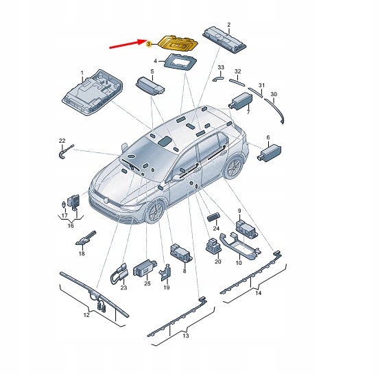фото №1, Skoda enyaq iv left led reading interior lighting 11a947303arm5