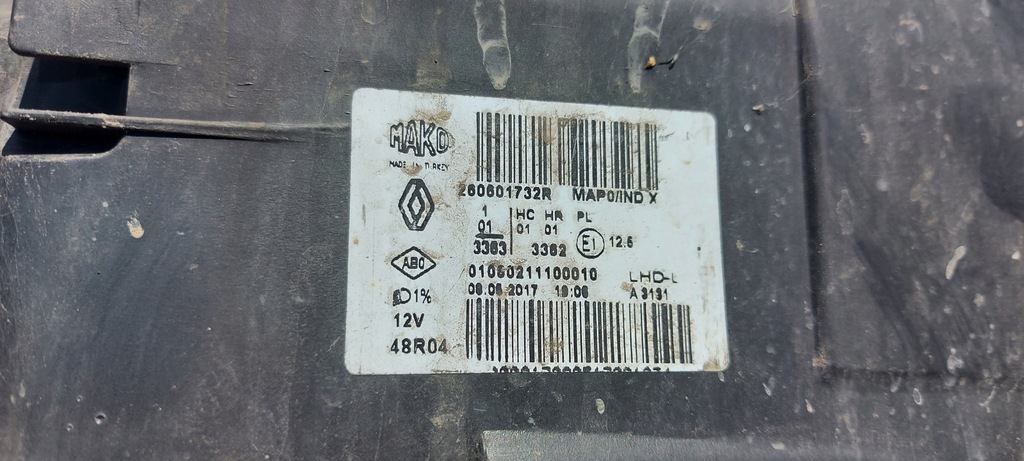 фото №10, Лампа левый перед renault clio 4 iv lift фара