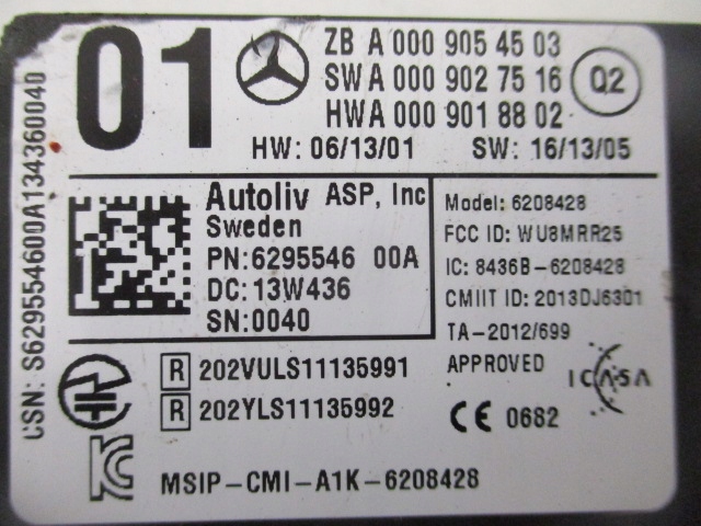 фото №8, Mercedes benz радар датчик датчик асистент мертвого pola a0009054503