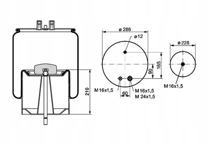 фото №3, Пневмоподушка renault premium magnum kompletny 2 впуск