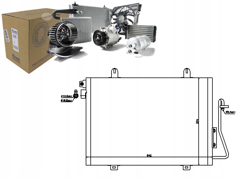 фото №1, Nissens конденсатор кондиціонера dacia logan logan m