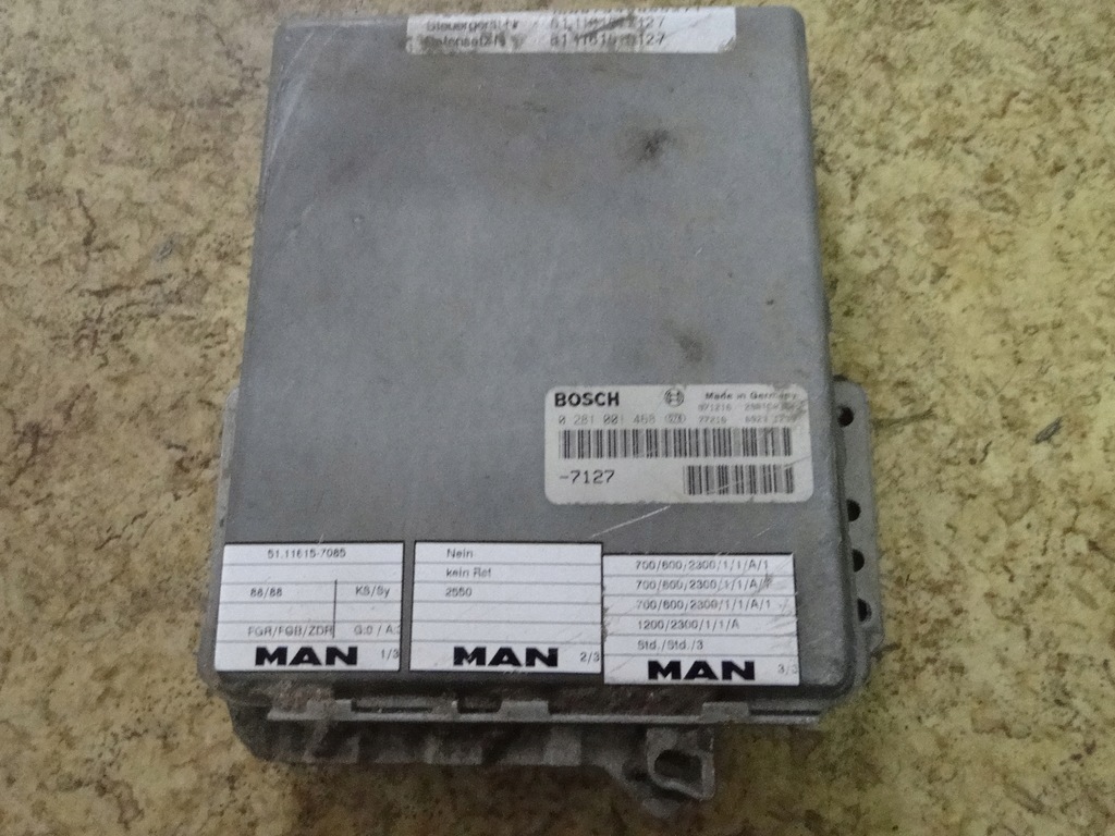 фото №1, Блок управления двигателя man bosch 0281001468