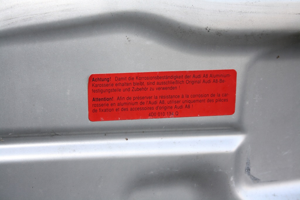 фото №10, Капот крышка двигателя audi a8 d3 4e0010333 серебристая