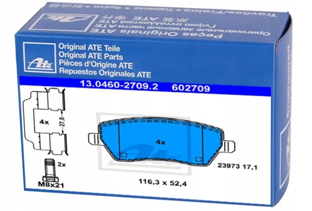 фото №1, Гальмівні колодки гальмівні ate do renault lodgy 1.5 dci 1.6