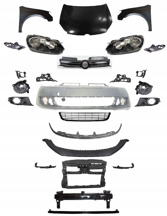 фото №1, Vw golf 6 vi 2008-2016 hb kompletny перед капот pas