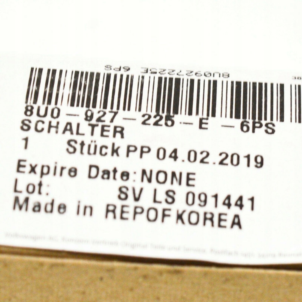 фото №9, Перемикач vw/audi do гальма стояночного 8u0927225e6ps