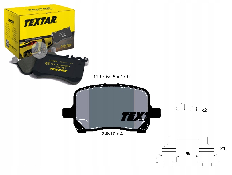 фото №1, Textar тормозные колодки тормозные chevrolet перед hhr malibu