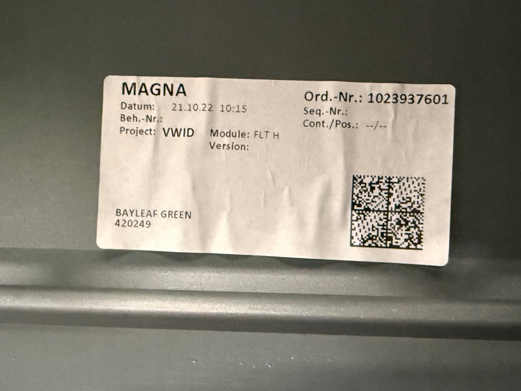 фото №10, Vw id buzz дверь левый задняя + logo ! bayleaf green !