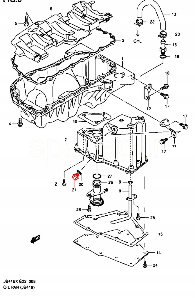 фото №9, Крышка картера масляные grand vitara jimny samurai оригинальный номер