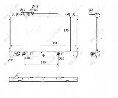 Купить Nrf 58561 радиатор, система охлаждение двигателя