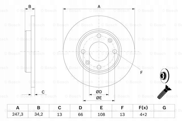 фото №3, Тормозные диски тормозные колодки перед bosch citroen xsara