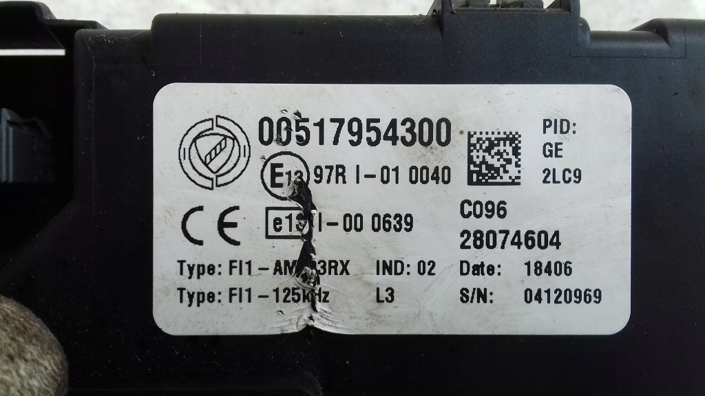 фото №10, Бортовой компьютер 51793102 iaw5sf3m2 набор иммобилайзер fiat grande punto 1.4 8v 05-09