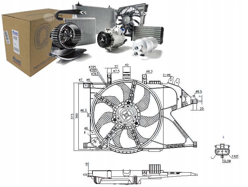 фото №1, Вентилятор радиатора с корпус opel combo combo