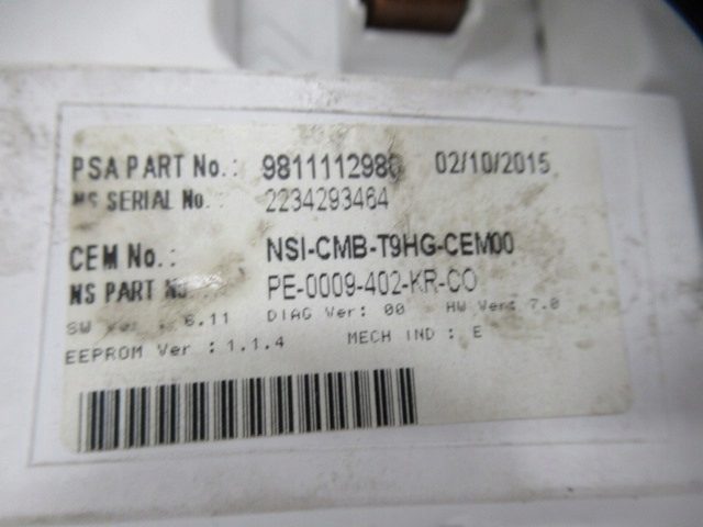 фото №9, Peugeot 308 t9 1,5 счетчик приборы 9811112980