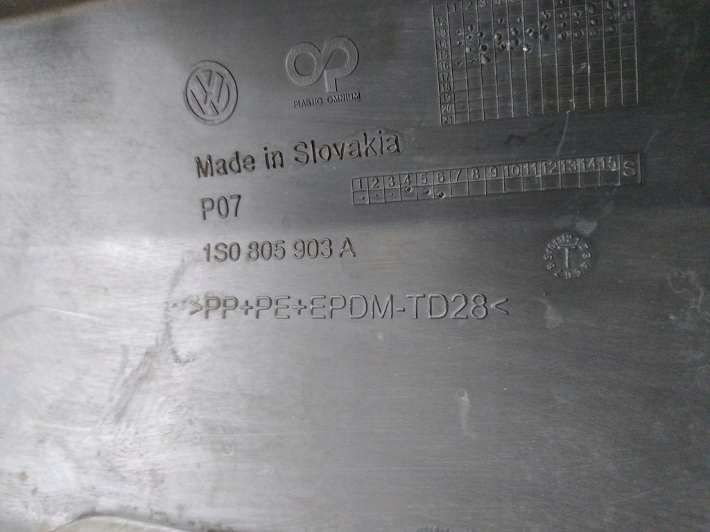 фото №7, Vw up cross 1s0 спойлер бампера накладка перед