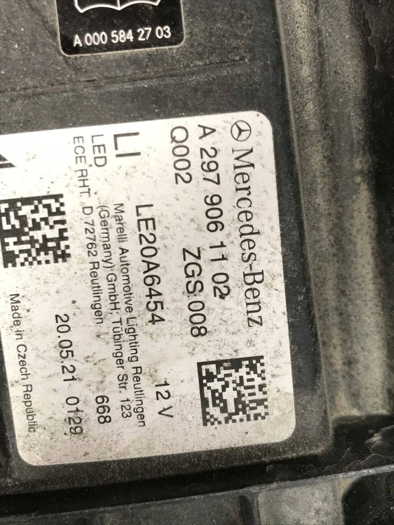 фото №8, Левая лампа фара mercedes eqs v297